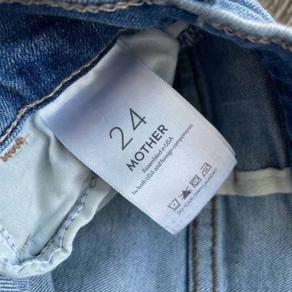 MOTHER The Hustler Ankle Fray Jeans Medium Wash Healing Jar Sz 24 EUC Cotton - Picture 8 of 13